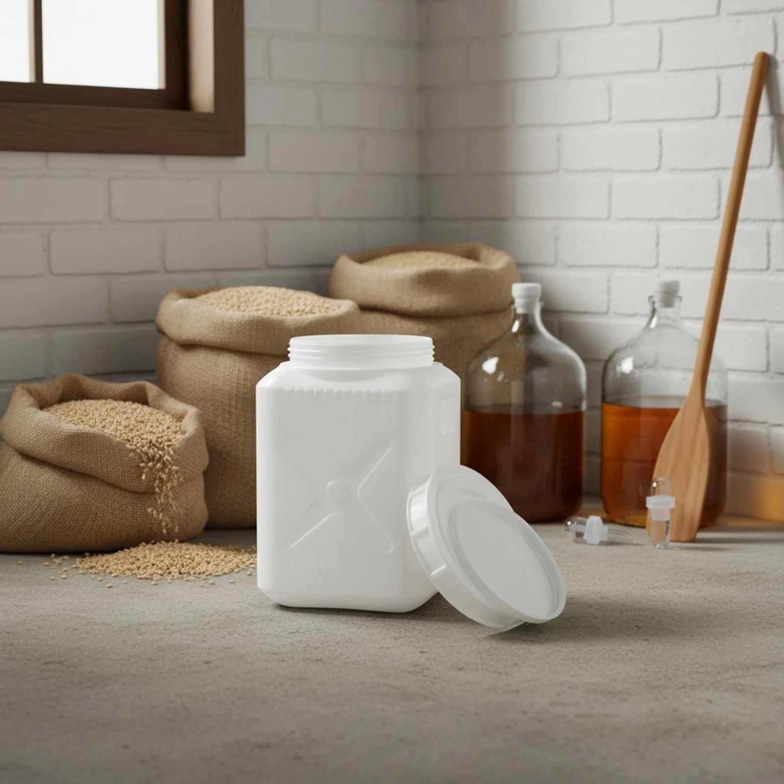 Fermentation Barrel with Lid Spill-Resistant Food-Safe Storage Drum Food-Safe Water Pail Hermetically Sealed Closure Sturdy Duty view 6