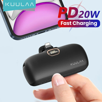 KUULAA mini Power Bank 5000mAh External Battery Fast Charging PowerBank for iPhone 16 15 14 13 12 11Pro Max 8 Plus