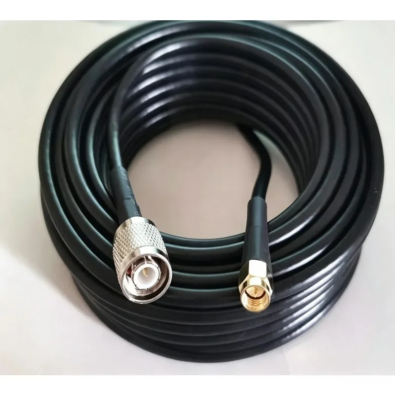 SMA Male to TNC Male Cable RG58 Coaxial Pigtail 50 Ohm for Antenna Radio 15cm to 50M
