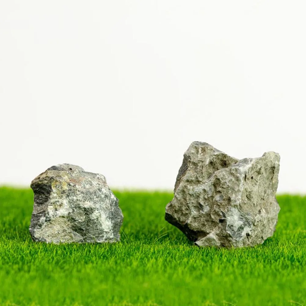 

6 Pcs Artificial Grass Miniature nament Durable PVC Simulation Lawn Garden Decoration Bright Friendly