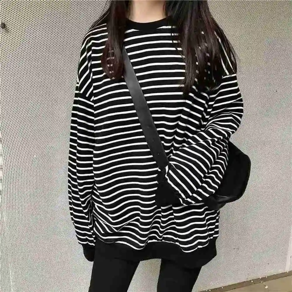 Plus Size 5XL 150KG Autumn Women T Shirts Long Sleeve Women Tees O Neck Casual Harajuku Cool T-shirt