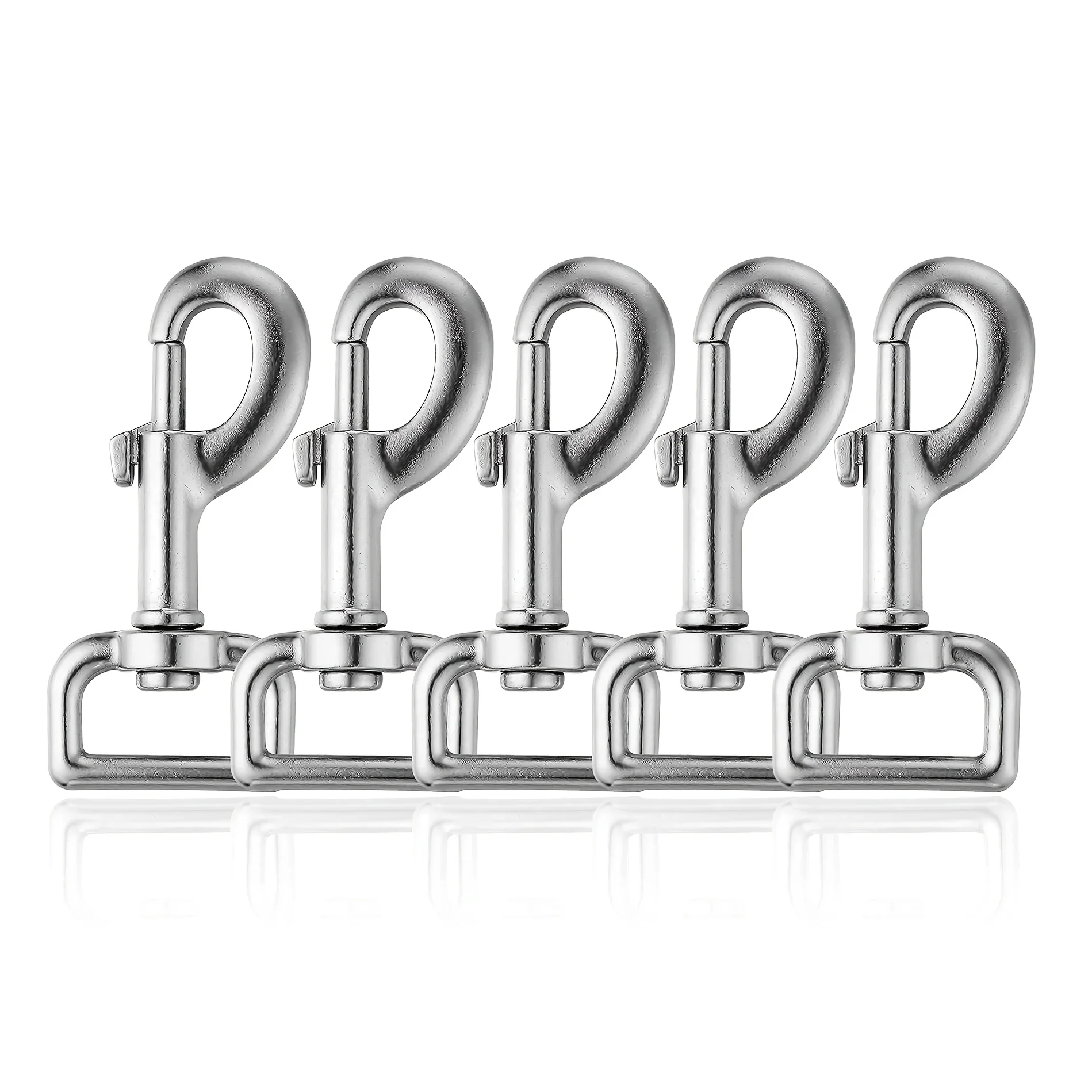 5-Piece Metal Rotating Spring Buckles, Outdoor Hanging Buckles, Rotating Keychains, Fish Mouth Buckles and Dog Leash Buckles
