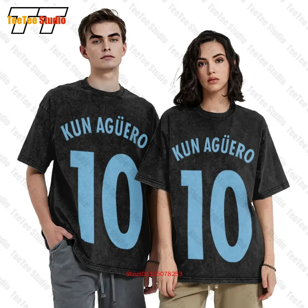 Sergio Aguero Vector Head Vintage Oversized T-Shirt 552W