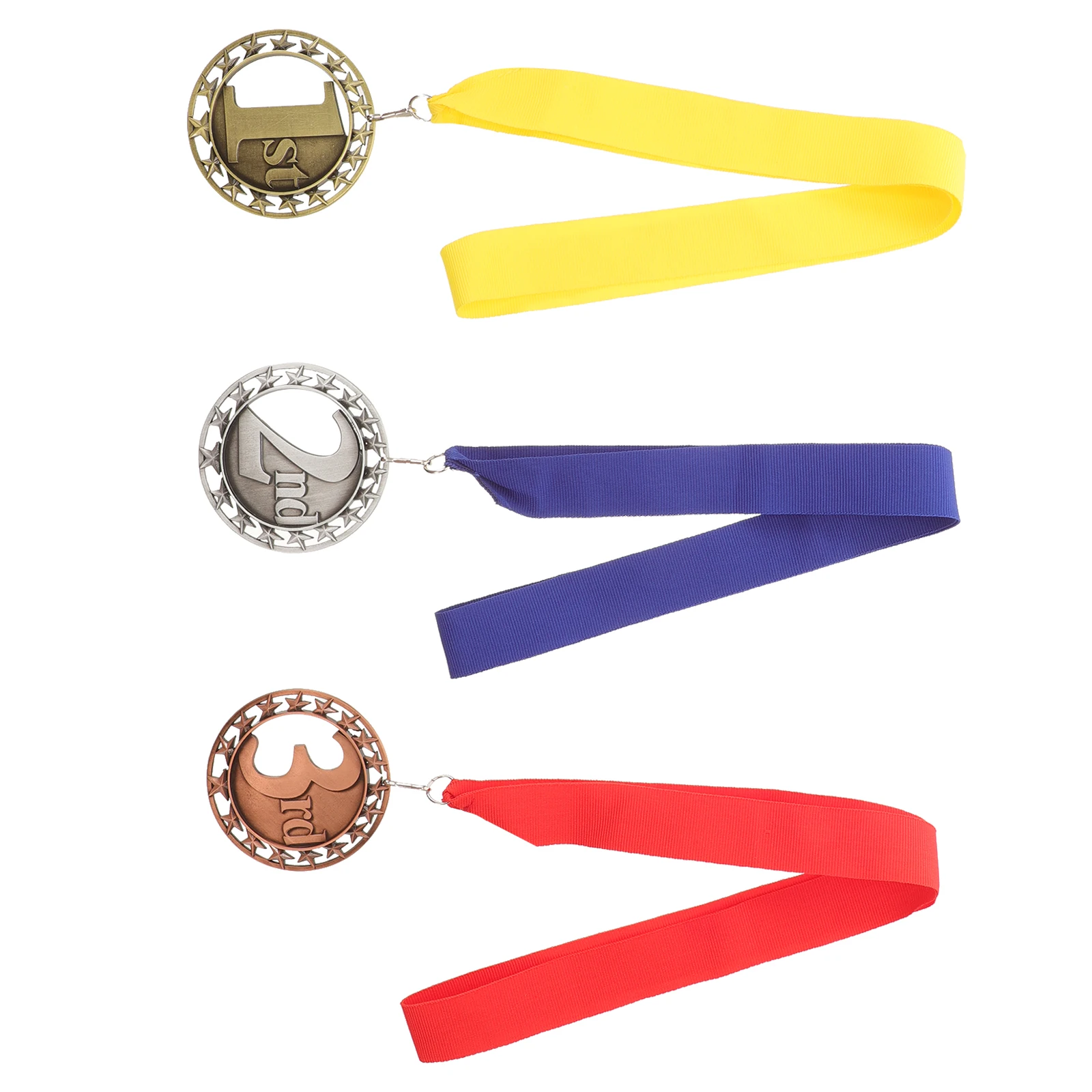 

123st Medals Kids Award Primary School Sports Day Soccer Prizes Metal Alloy Marathon Awards Decorative Small Size Gold Silver