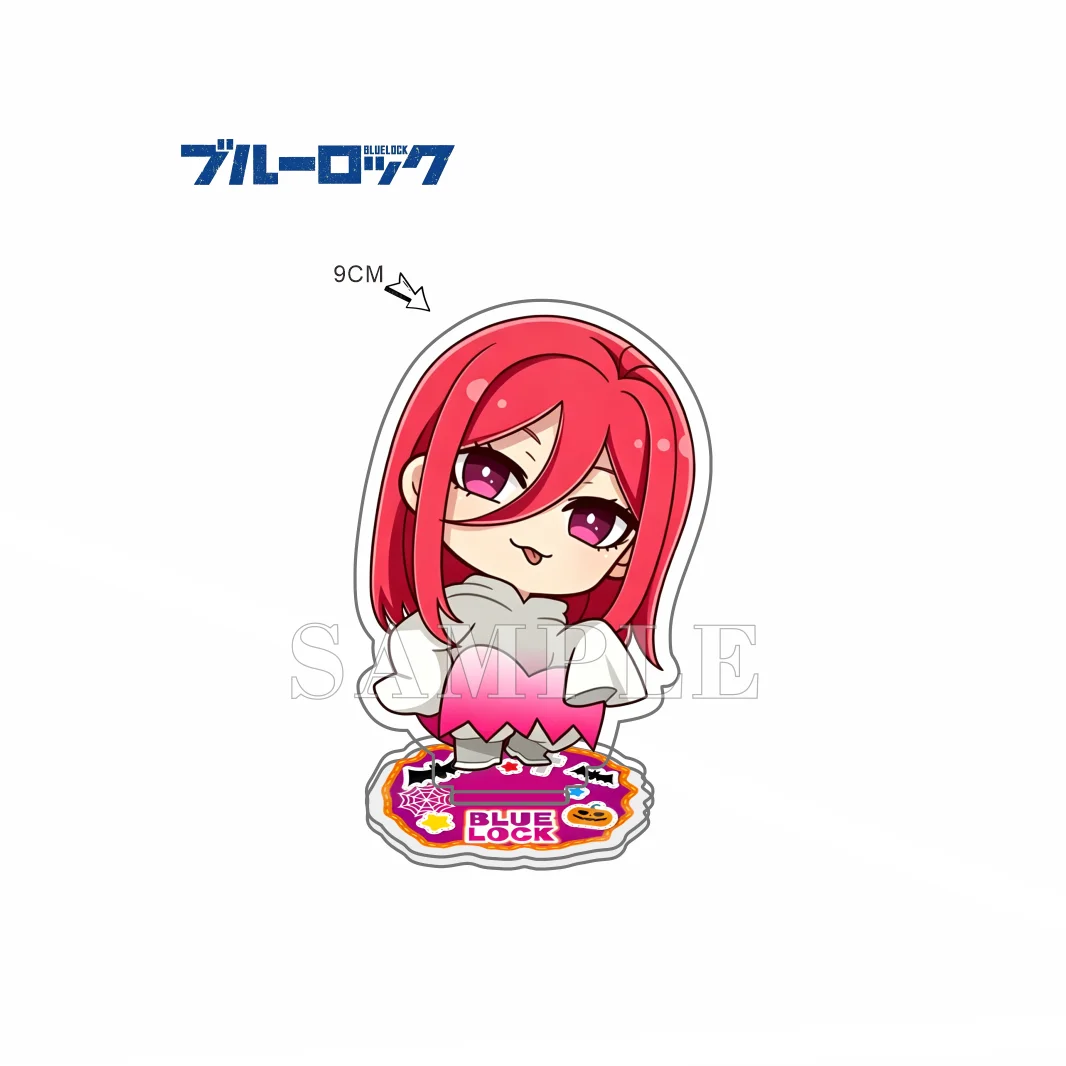 Anime Blue Lock New Halloween Series Cute Chibi Acrylic Stand Desktop Decoration Gift for Anime Fans keychain Gift 9~10CM