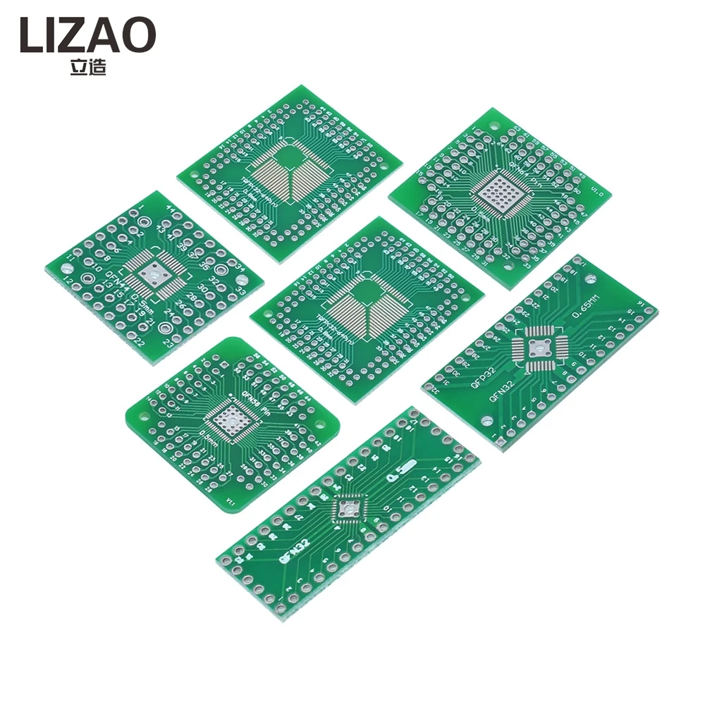 LIZAO QFN TQFP LQFP FQFP 32 44 48 56 64 80 100 Turn DIP SMD to DIP IC Adapter Socket TSSOP SOIC SSOP Converter Plate 0.5mm 0.8mm