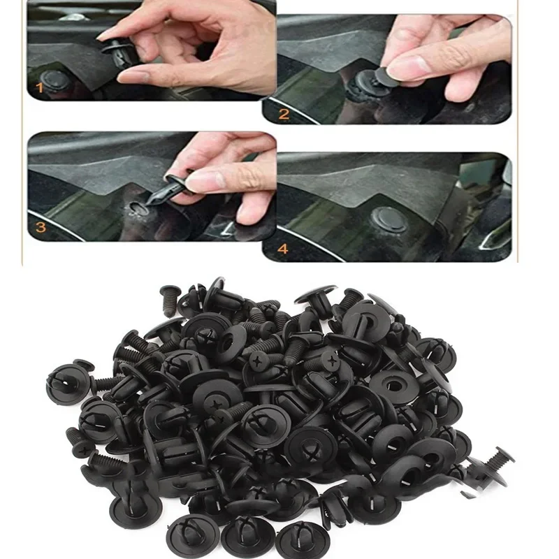 10/20/30/50PCS Universal 8mm Snap Car Fender Rivets Fender Bumper Trunk Fasteners Car Expansion Screws Bumper Snap Auto Parts