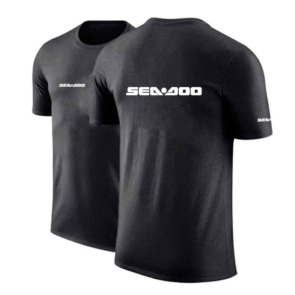 Sea Doo Seadoo Moto Printed Men's New Summer Hot Sale Fashionable Shorts Sleeves Classic Cotton High Quality Sports T Shirts