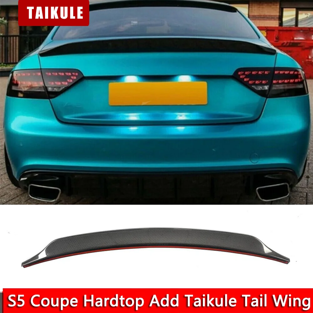 For 2012 to 2016 S5 Coupe Hardtop Add Taikule Style Tail Wing Modification Carbon Fiber Material Boot Spoiler High Quality