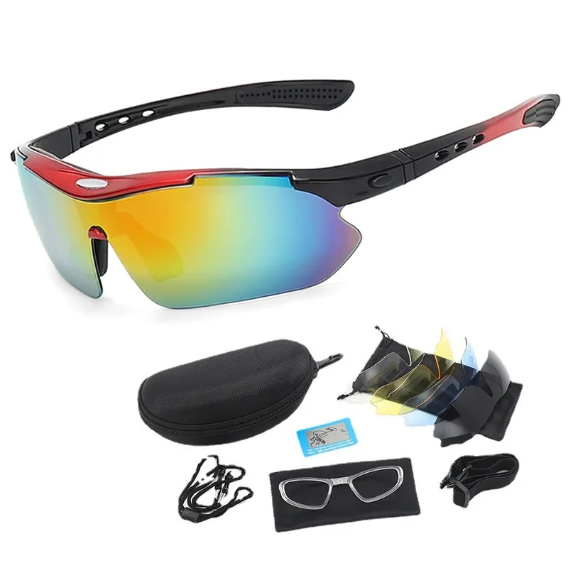 

​2025 New Classic Cycling Glasses Set, Polarized Windproof Anti-Fog, UV400 Protection for Bike Riding Running