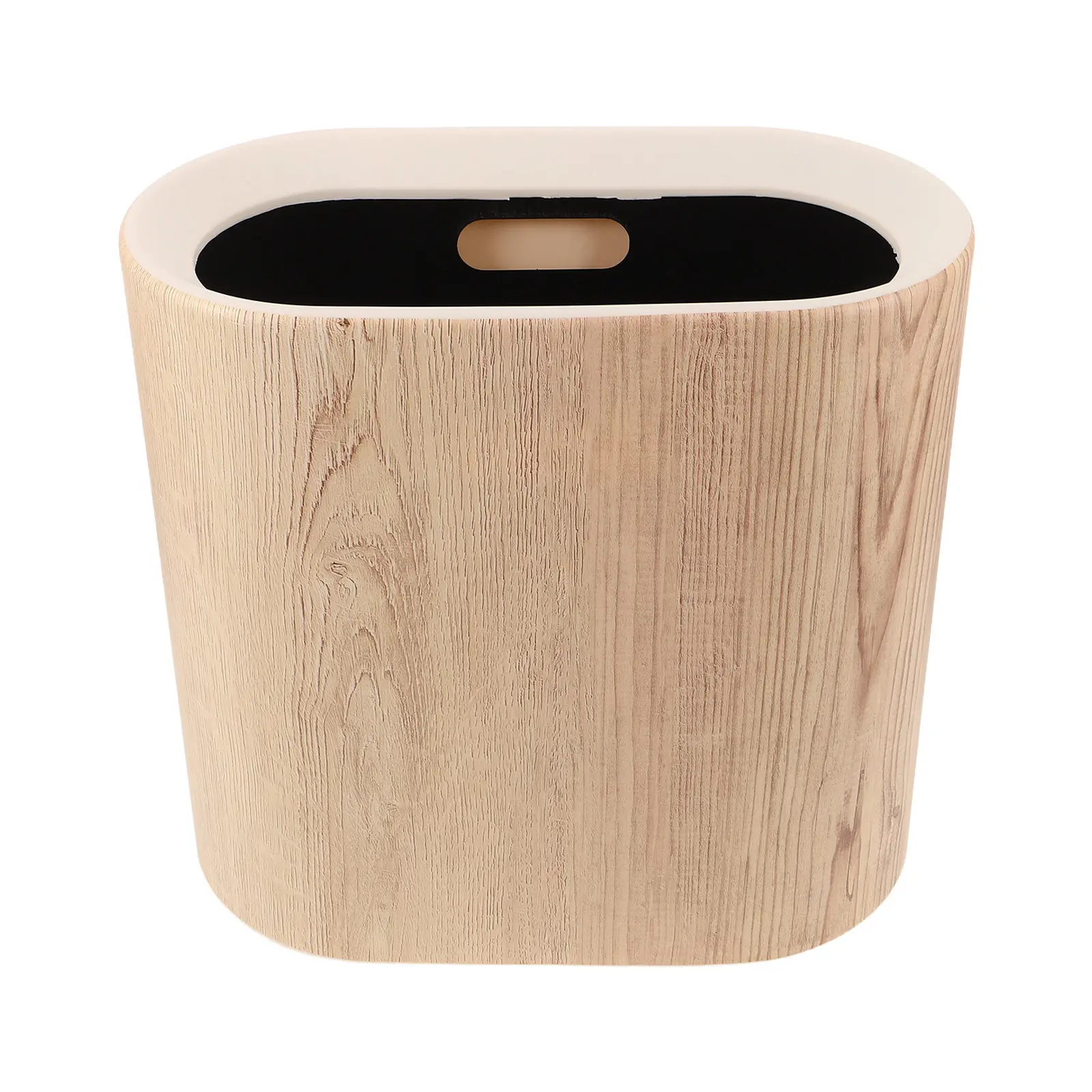 

Мусорное ведро из пластика под дерево с крышкой, винтажный дизайн, маленькое, с герметичной крышкой, для спальни, ванной, офиса, кухни, под раковину, защита от домашних животных