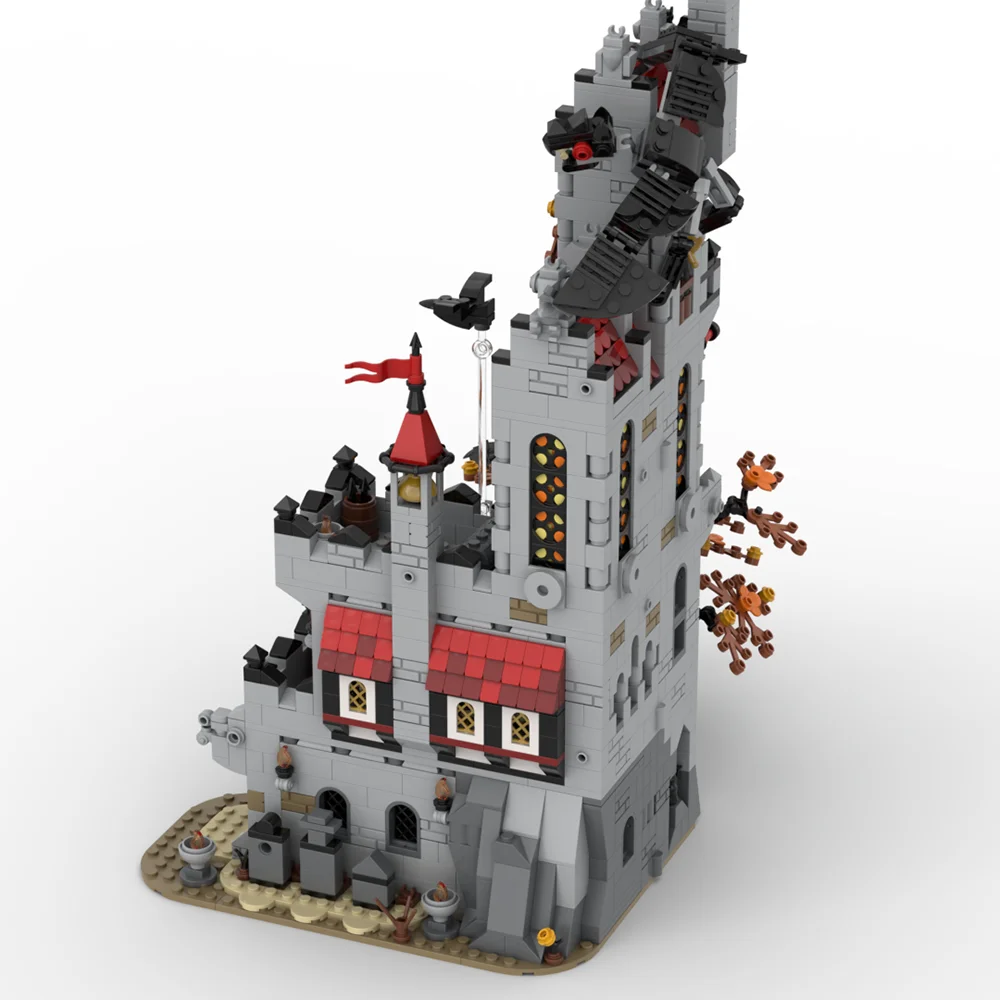 MOC-Fight Knights - Basil Manor 빌딩 블록, 중세 도시 모델, DIY 빌딩 블록 장난감, 어린이 교육 선물, 2233 개