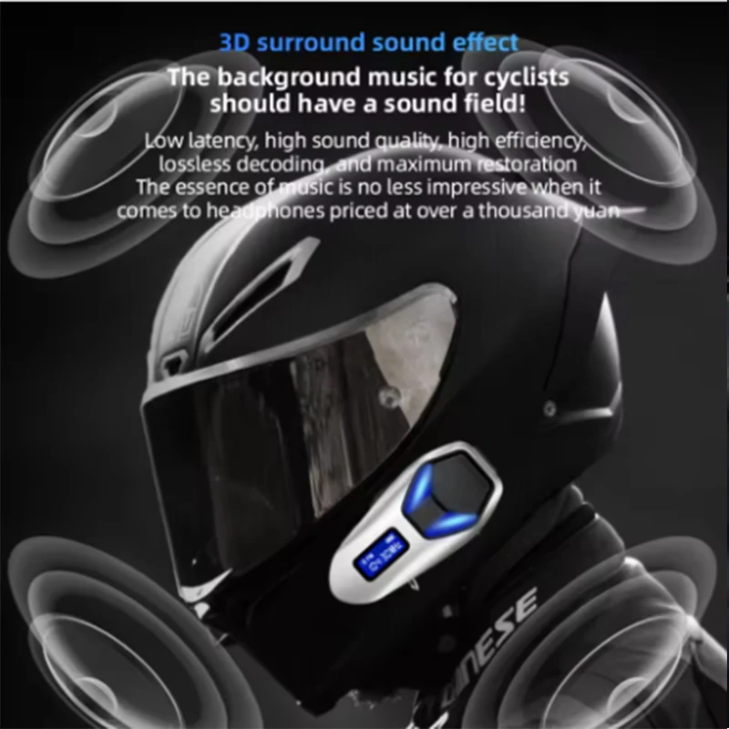 

Новый K12 из цинкового сплава, гарнитура для мотоциклетного шлема, Bluetooth 5,4, велосипедные наушники, беспроводные наушники, IP65, водонепроницаемые стерео FM-радио