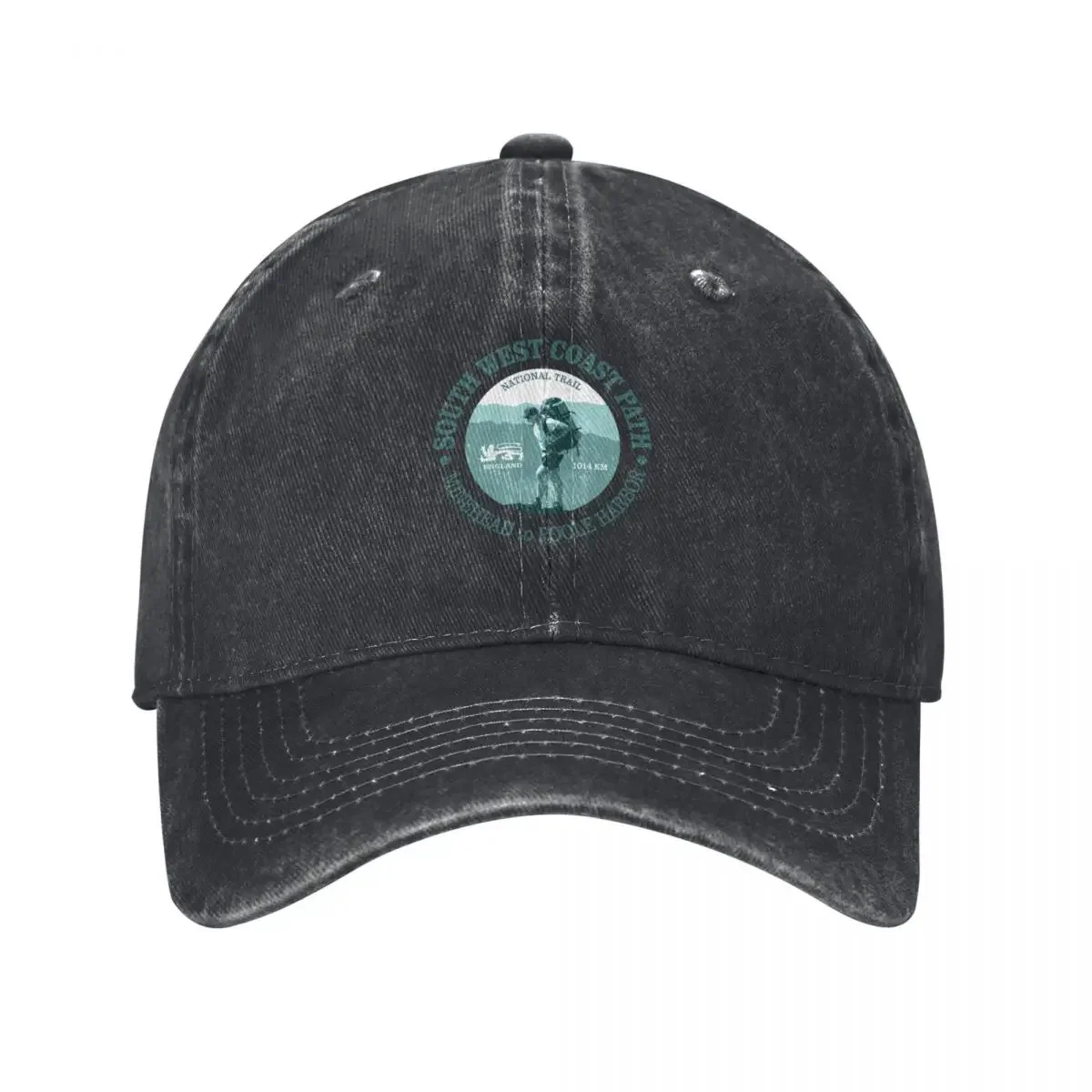 South West Coast Path (T) Baseball Cap Snap Back Hat Golf Female Men's