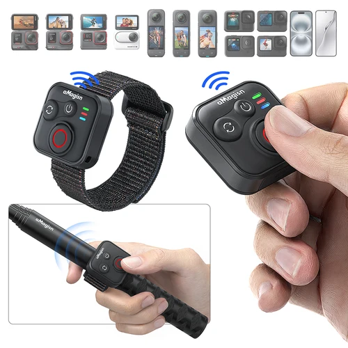 Control remoto Bluetooth para Insta360 X5/X4/Ace Pro 2/Ace Pro/Go 3S GoPro fotografía controlador de botón de liberación de obturador