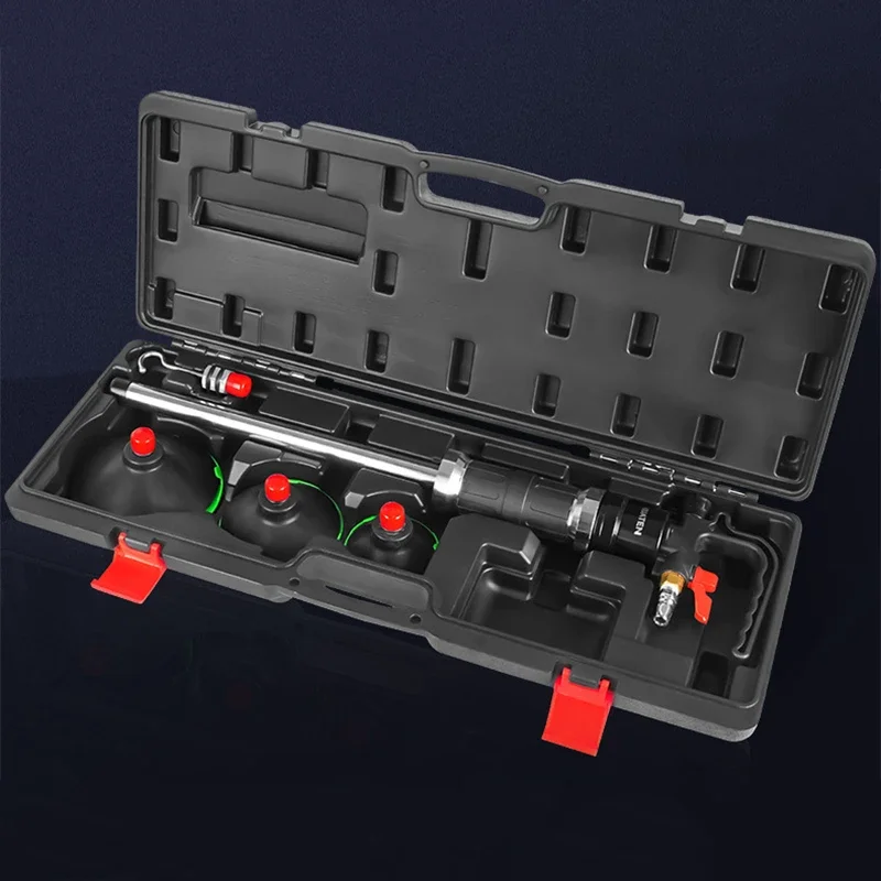 Car Dent Repair Tool Air-Powered Suction Cup Puller Manual and Air-Powered Dent Removal Tool Black Box Portable