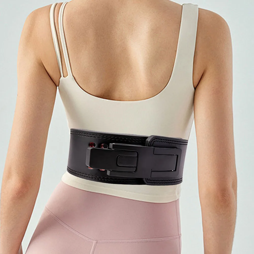 

Пояс для тяжелой атлетики Самоблокирующийся пояс для пауэрлифтинга Защита поясницы Быстрозапирающийся пояс для тяжелой атлетики для становой тяги Крестовая тренировка