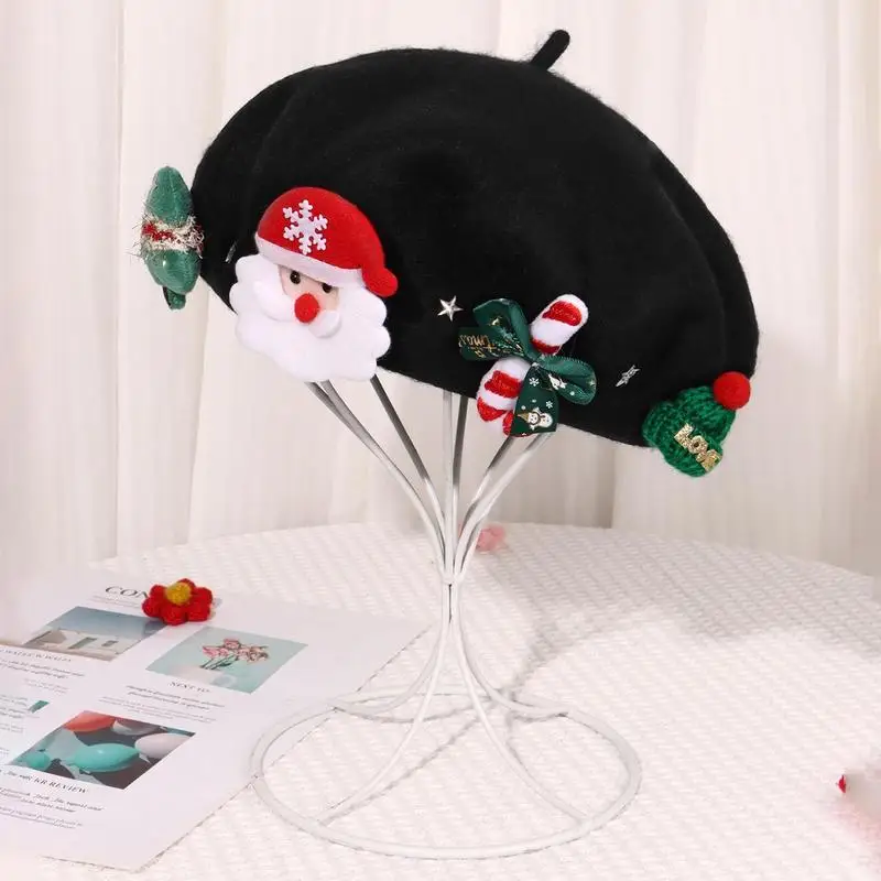 Colorful Beret And Beanie Hat Christmas Decorative Dresses Headwear Beanie Hat Christmas Hat New Year Best Fashion Trending Gift