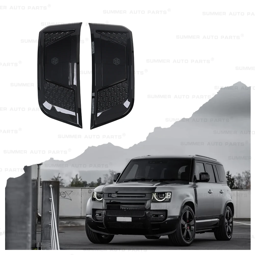 

Summer Auto Spare Parts Car Accessories Side Trim Cover Intake Scoop Vent Hood Cover With Light for Land Rover New Defender 110