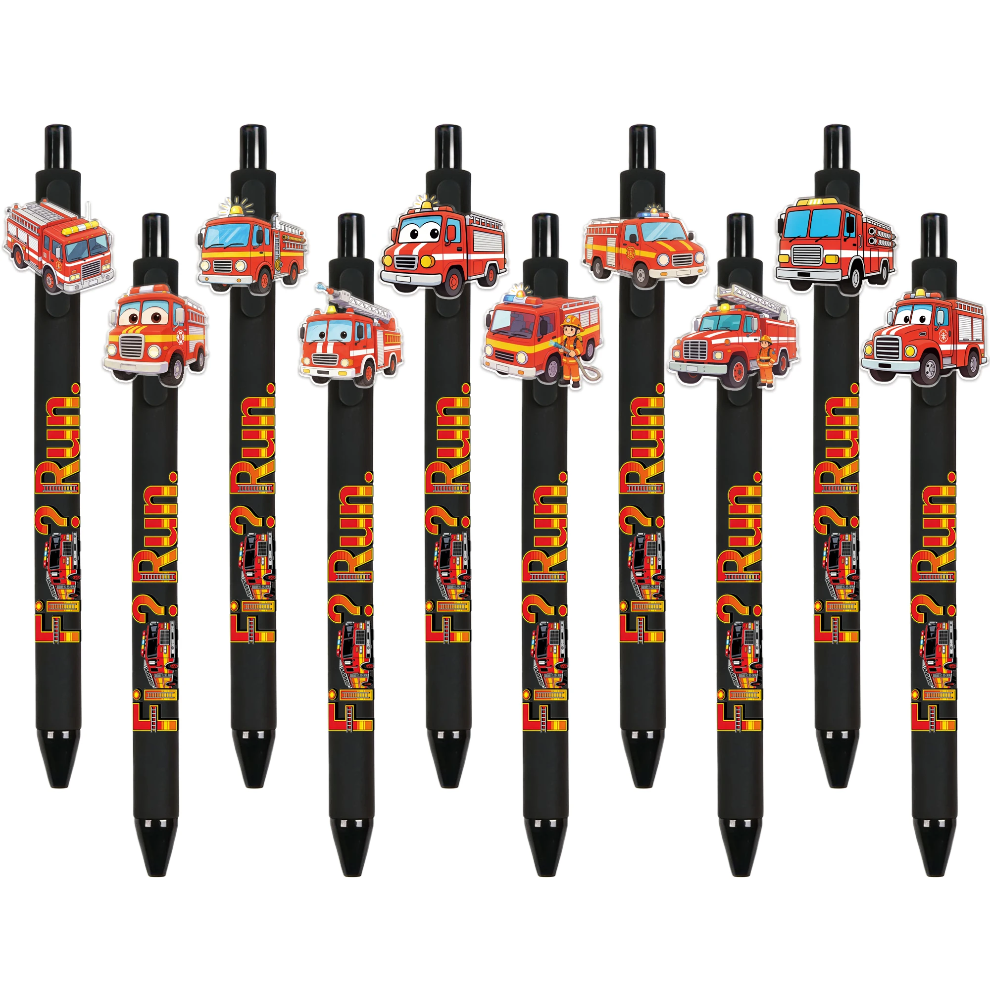 

Набор из 10/15 шариковых ручек в стиле пожарной машины с элементами дизайна пожарной техники, для офиса и записей