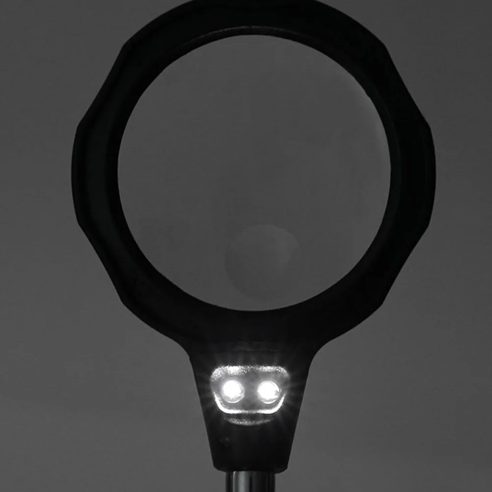 

Vertical Magnifying Glass Desktop 12 Times LED Light Magnifier Durable Repair Tool for Reading Maps Circuit Board Inspection