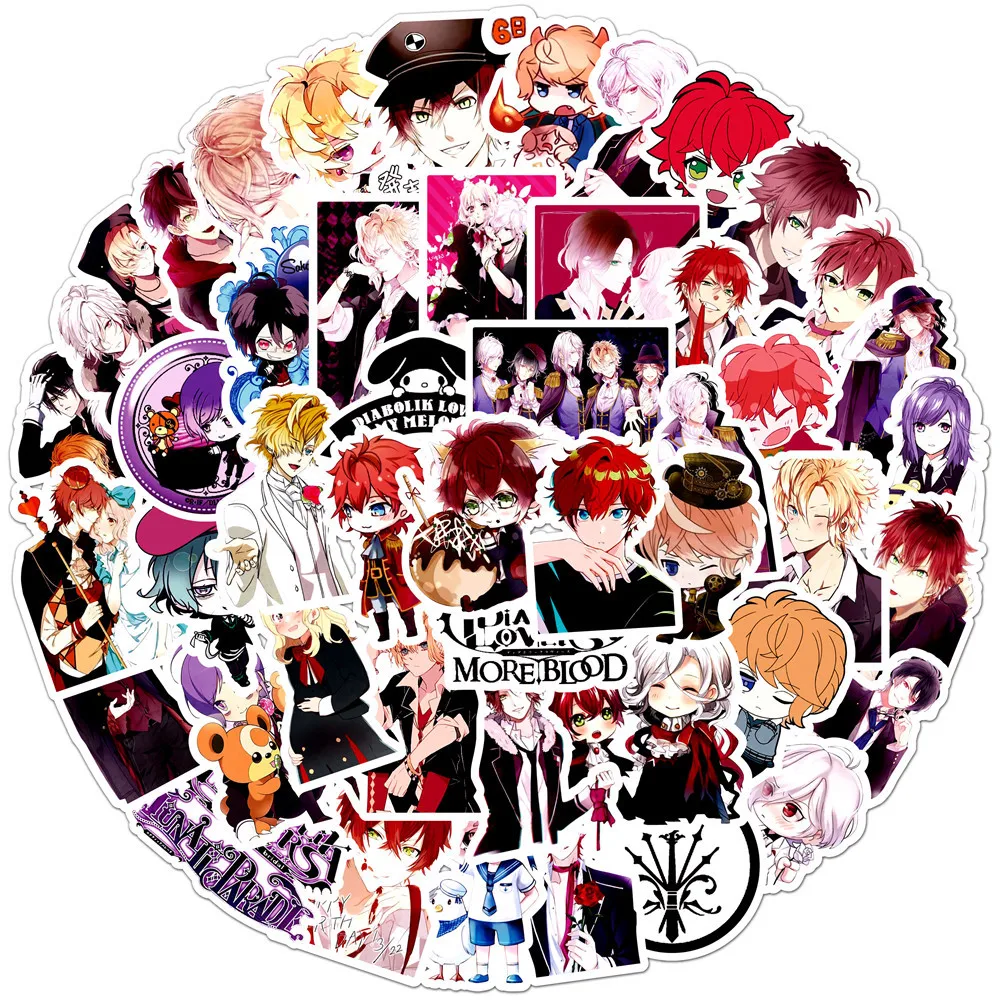 10/30/50pcs Explosion Classic Anime  Diabolik Lovers Graffiti Stickers Gift Bike Kettle  Car Kids Toys Decal Decor Stickers