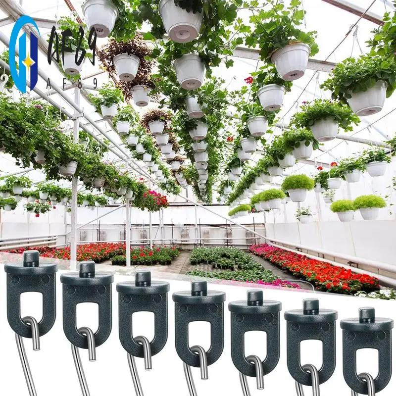 

AF89-50PCS Greenhouse Hooks Hanger Greenhouse Twist Clips Greenhouse Fixing Clips With Hook For Outdoor Garden Hanging Plants