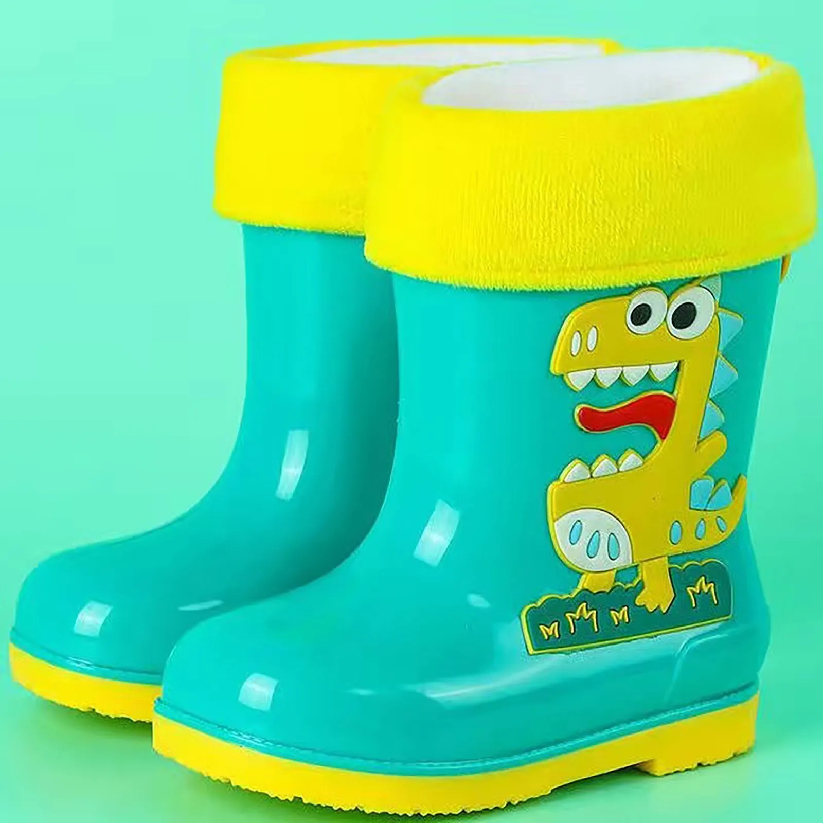 Botas de lluvia cortas para niños, botines de goma con aislamiento, para jardín