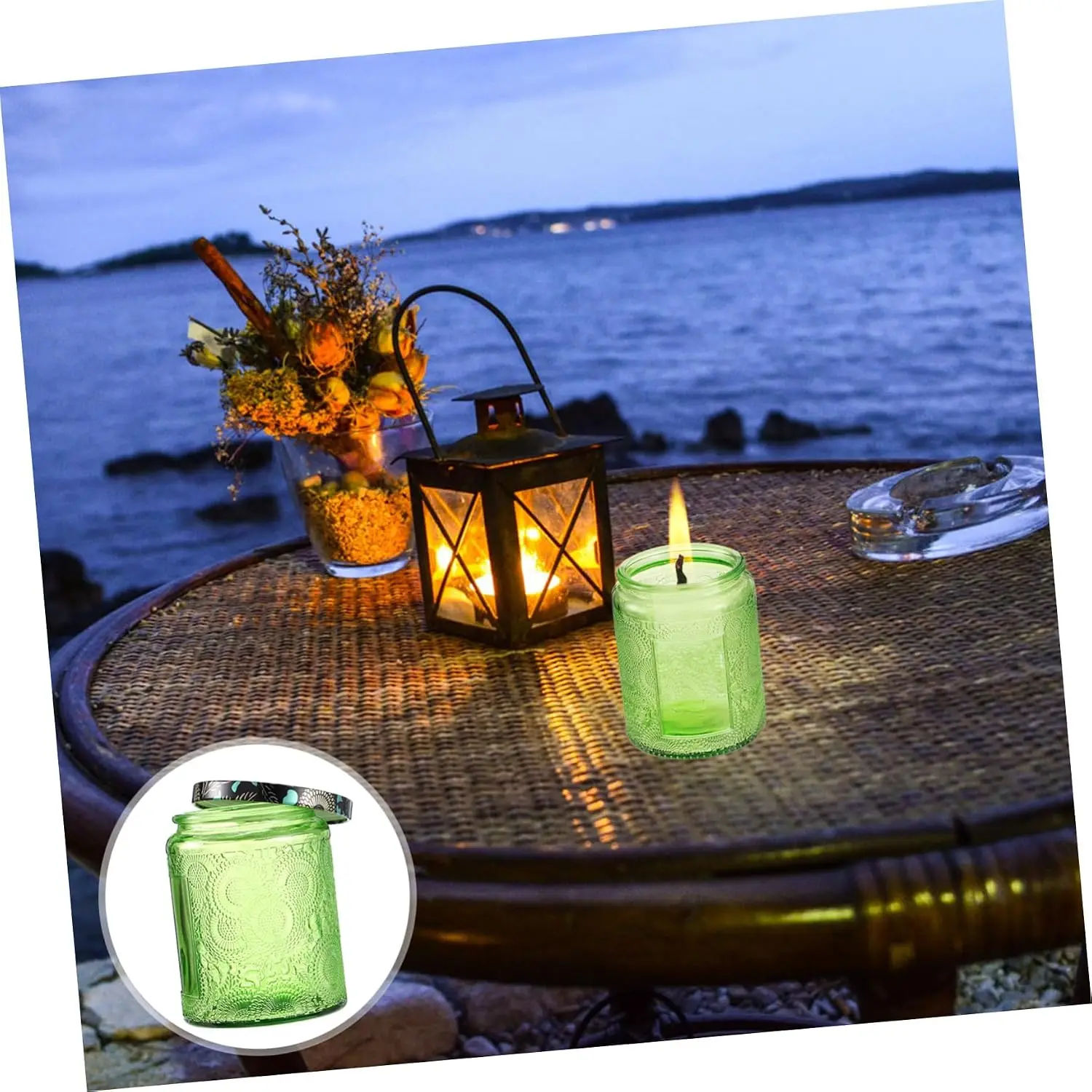 Diy Candle Making Jars Mini Mason Jars Lids Multi-purpose Embossed Glass Storage Containers