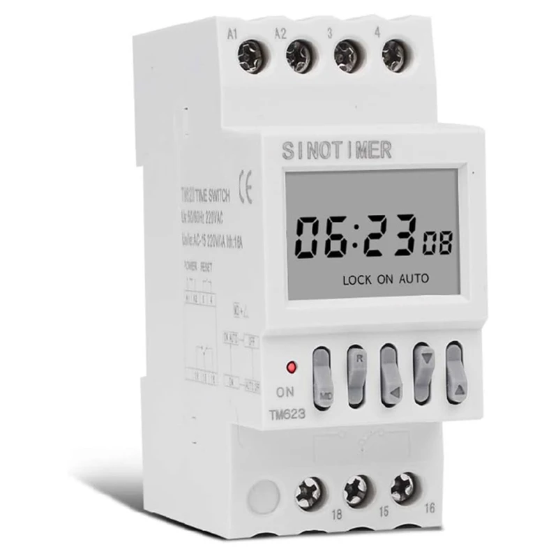 Power Time Control Switch Countdown Smart Switch Timer 16 On 16 Off Rail Installation 220 V
