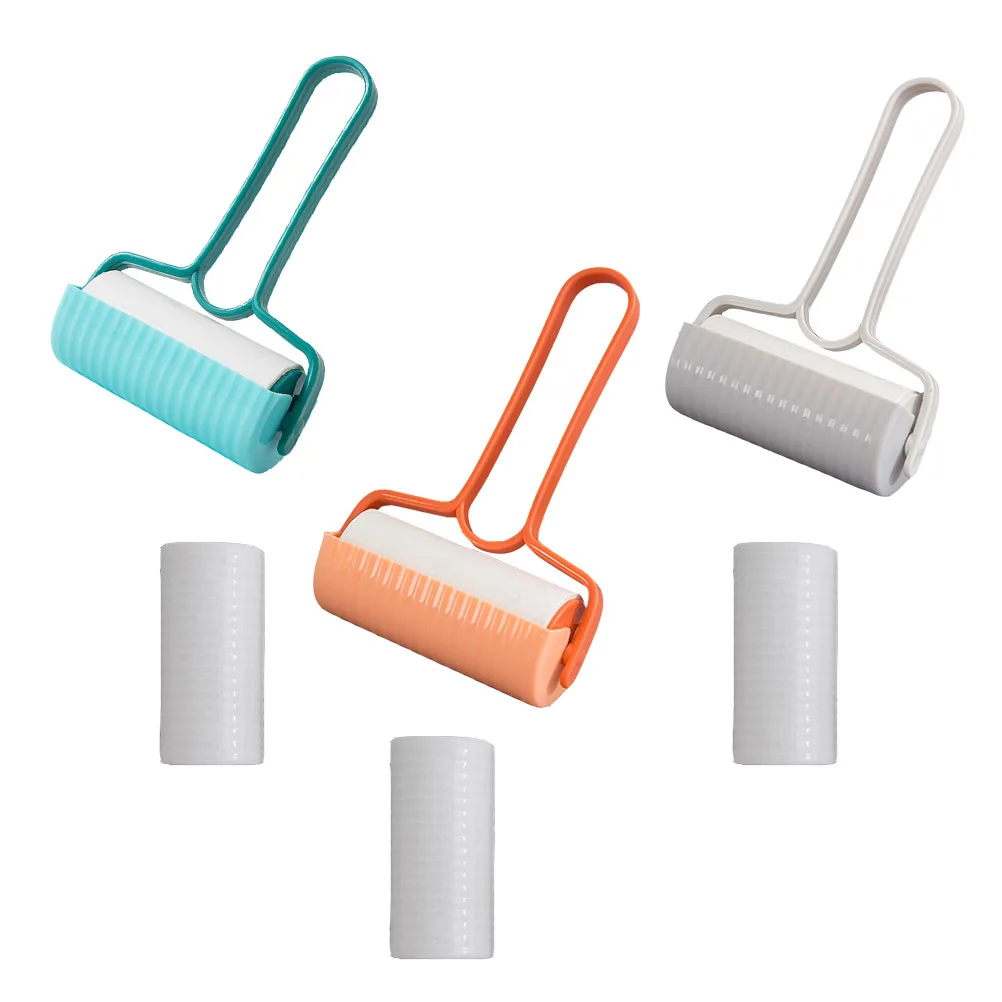 

3 set 3 Sets Removal Roller Sticky Lint Remover Reusable Paper Rollers Pet Hair Cleaning Tool Portable Light Weight Pp Material