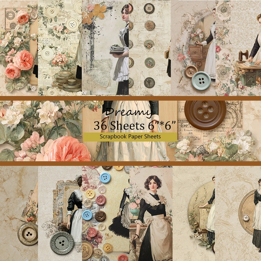 ชุดกระดาษสมุดภาพขนาด 6x6 นิ้ว (36 แผ่น): ลายกระต่ายน่ารัก/ลายหัวใจ สำหรับงานสมุดภาพ งานพับกระดาษ และการทำการ์ด DIY สำหรับเด็ก