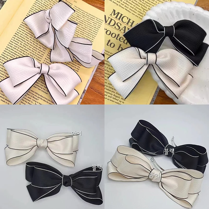 Cotton Satin Ribbons Black Beige Solid Color HairBows Headband Ornament Collar Hat Corsage Handmade Crafts Material Sew Supplies