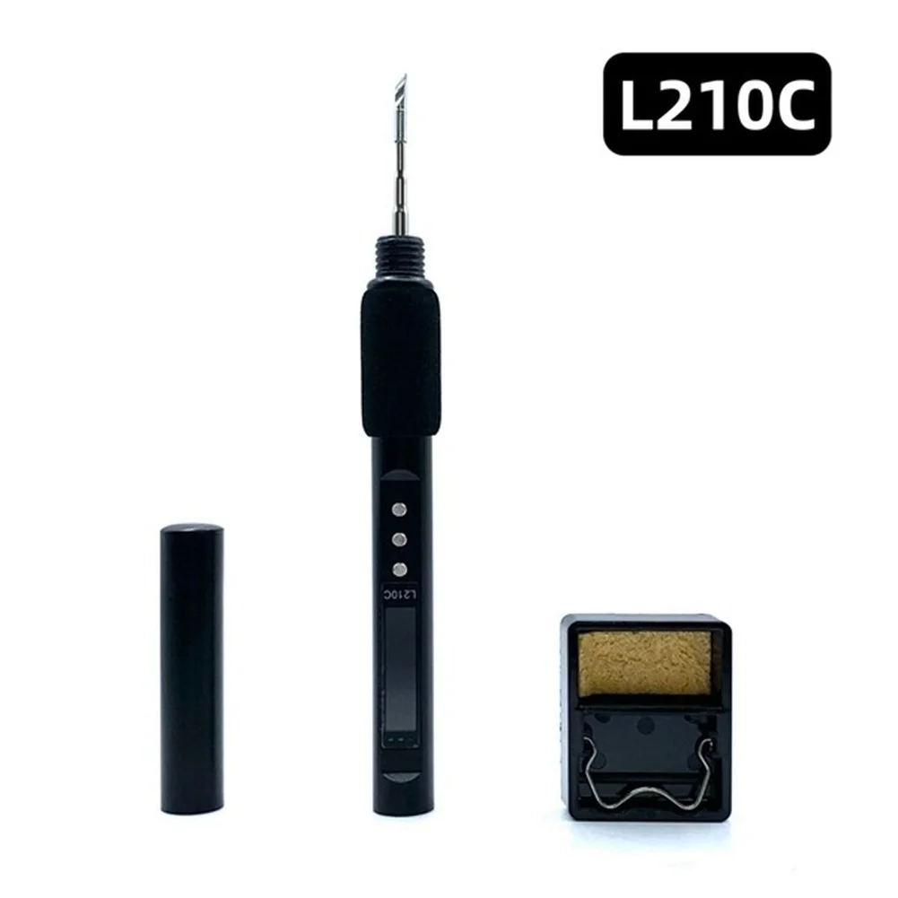 L210C 100W USB Soldering Iron Portable Aluminum Alloy Black High Power Fast Heating Adjustable Temperature For Mini PD Tool