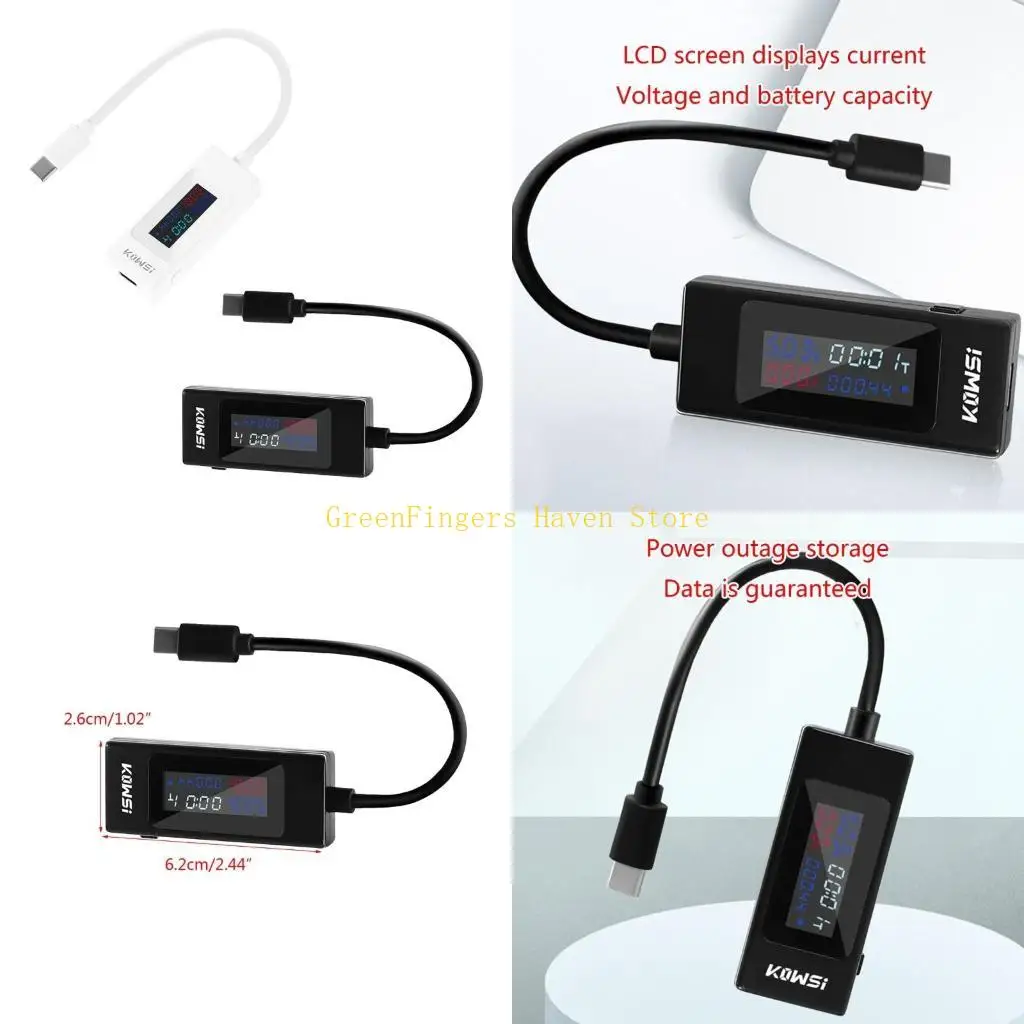 F68D USB Power Meter Tester Voltmeter Voltmeter Bower-Power Clesectors