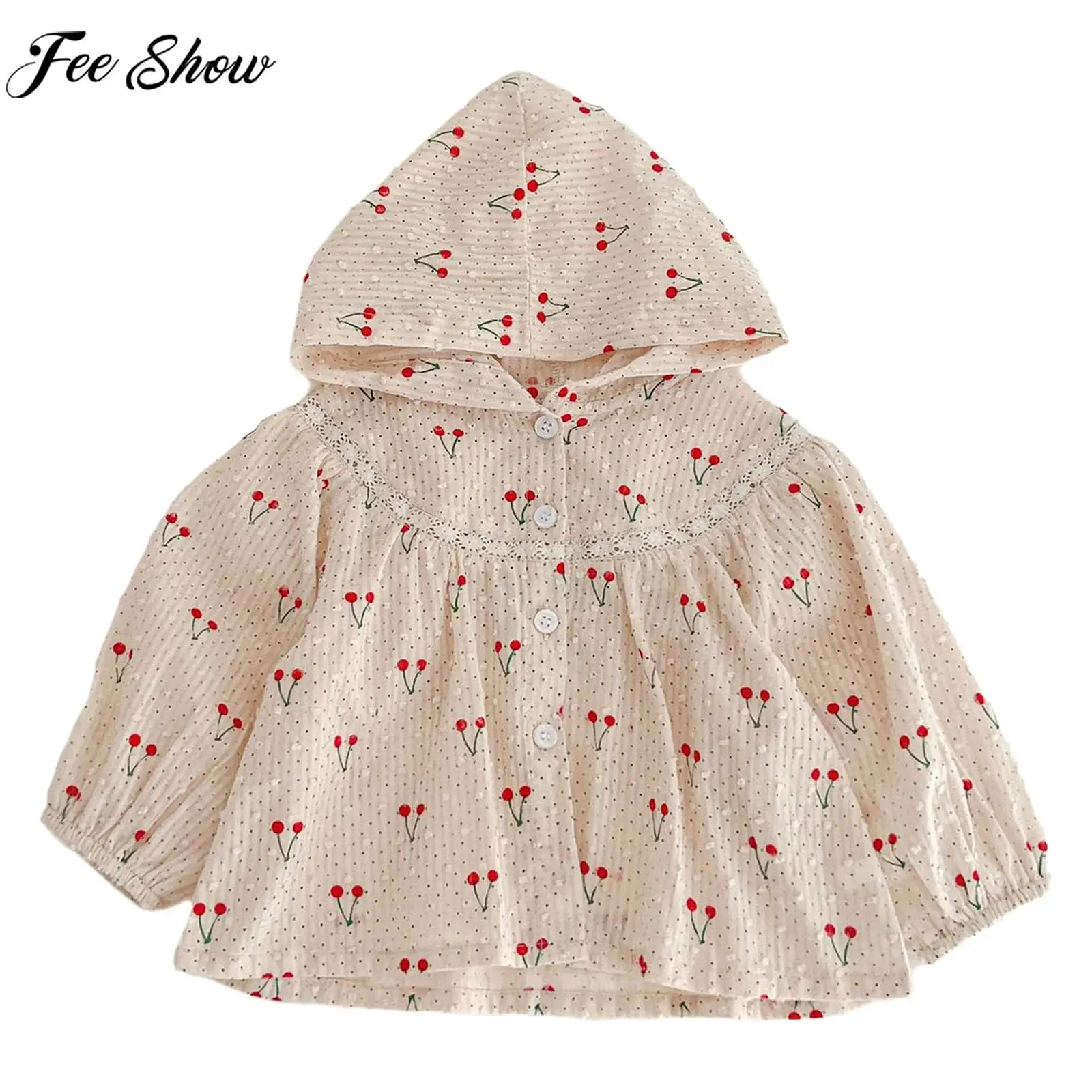 

Защитная рубашка с капюшоном для маленьких девочек, верхняя одежда, легкая дышащая солнцезащитная куртка на пуговицах с длинными рукавами, летнее пальто