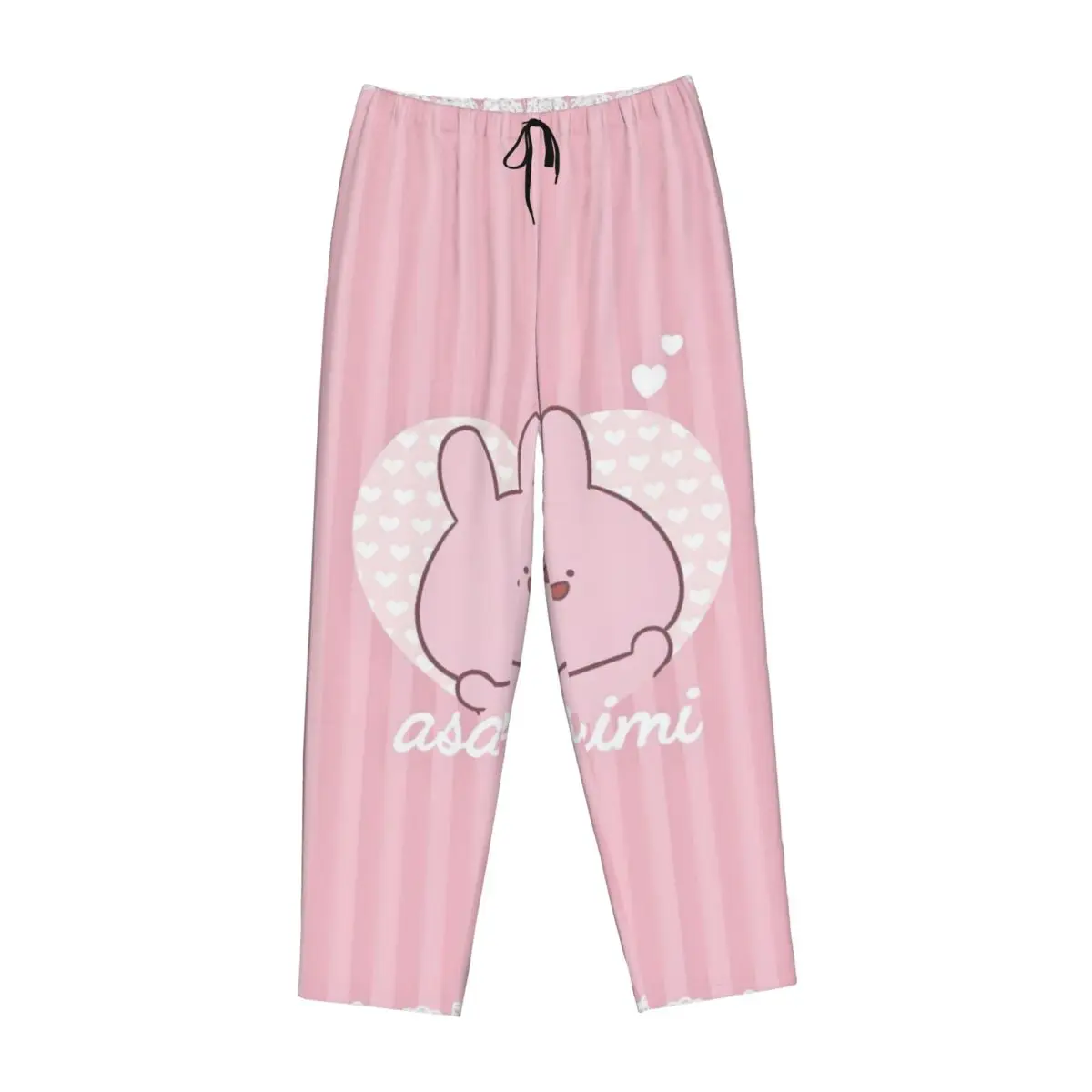 Custom Cartoon A-Asamimichans Cute Pajama Pants Sleepwear Women Elastic Waistband Sleep Lounge Bottoms with Pockets view 2