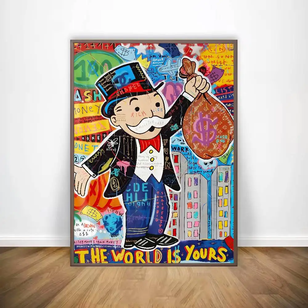 شارع الفن أليك احتكار ملصق معرض يطبع ذاتية اللصق ديكور المنزل الديكور صور مطبوعة للحوائط المعيشة