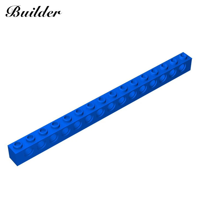 Little Builder 3703 Baustein DIY Baut Partikel MOC Technologie 1x16 Perforierter Ziegel 15 Löcher 4 Stück Spielzeug für Kinder – Detail 8