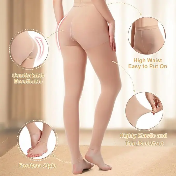 Unisex Footless Compression Tights 20–30 mmHg