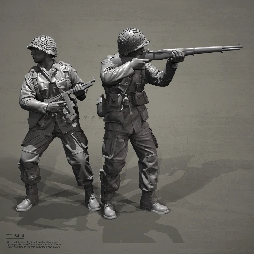 Tinggi Pria 50mm 75mm Resin tentara model kit gambar tidak berwarna dan dirakit sendiri (3D Printing ) TD-6414/3D