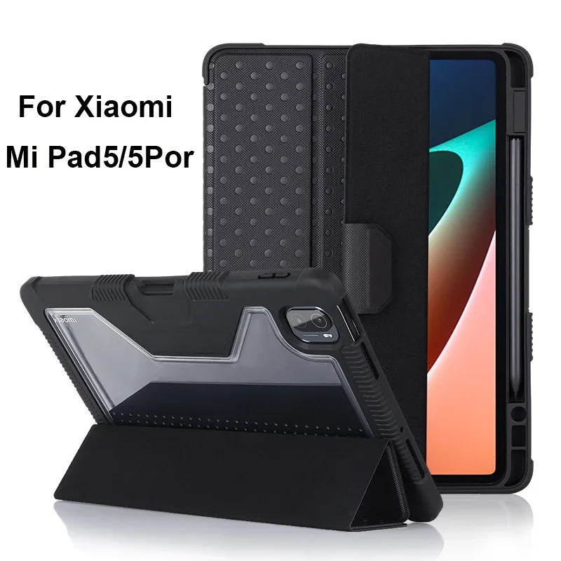 For Mi Pad 5 Case Magnetic Case For Xiaomi Pad 5 Camera Protection Cover Tablet With Pencil Holder For Xiaomi Mi Pad 5 pro case