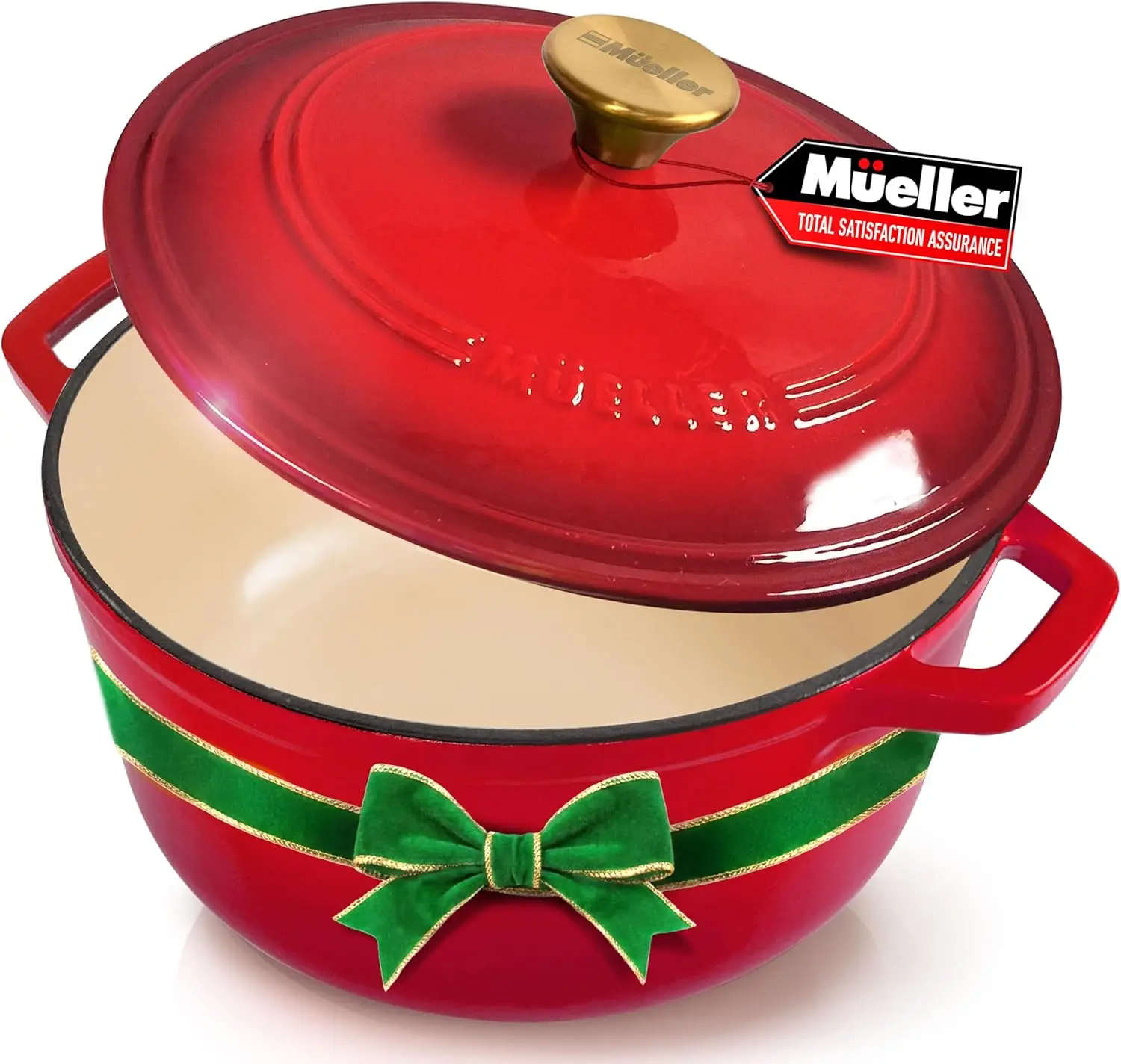 

6qt Enameled Cast Iron Dutch Oven with Lid, Oven-Safe to 500°F, Versatile Casserole Pan for Home Cooks & Chefs