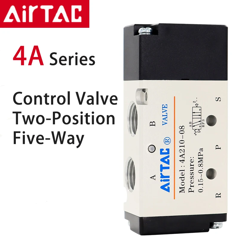 Airtac 4A110/120/210/220/310/410 Original Airtac Pneumatic Control Valve  Two-Position Five-Way Reversing Valve