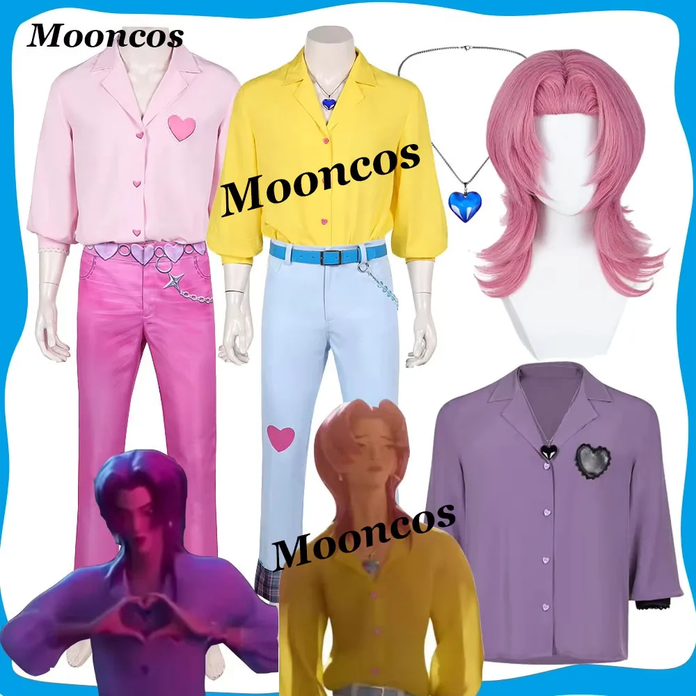 

Романтика Kpop Охотники на демонов Косплей Рубашка Брюки Ожерелье Костюм Маскировка Мужская одежда для ролевых игр Взрослый карнавальный костюм на Хэллоуин