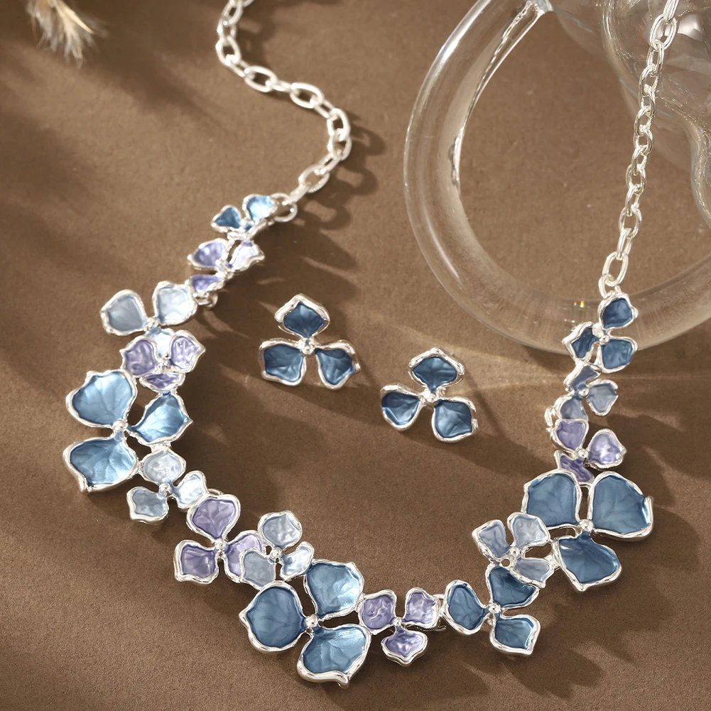 Cring Coco Enamel Flower Necklace for Women, Elegant Gift