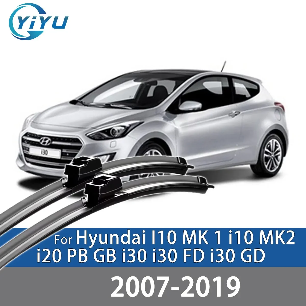 

2PCS Car Front Wiper Blades For Hyundai I10 MK 1 i10 MK2 i20 PB GB i30 i30 FD i30 GD 2007-2019 Windshield Windscreen Accessories