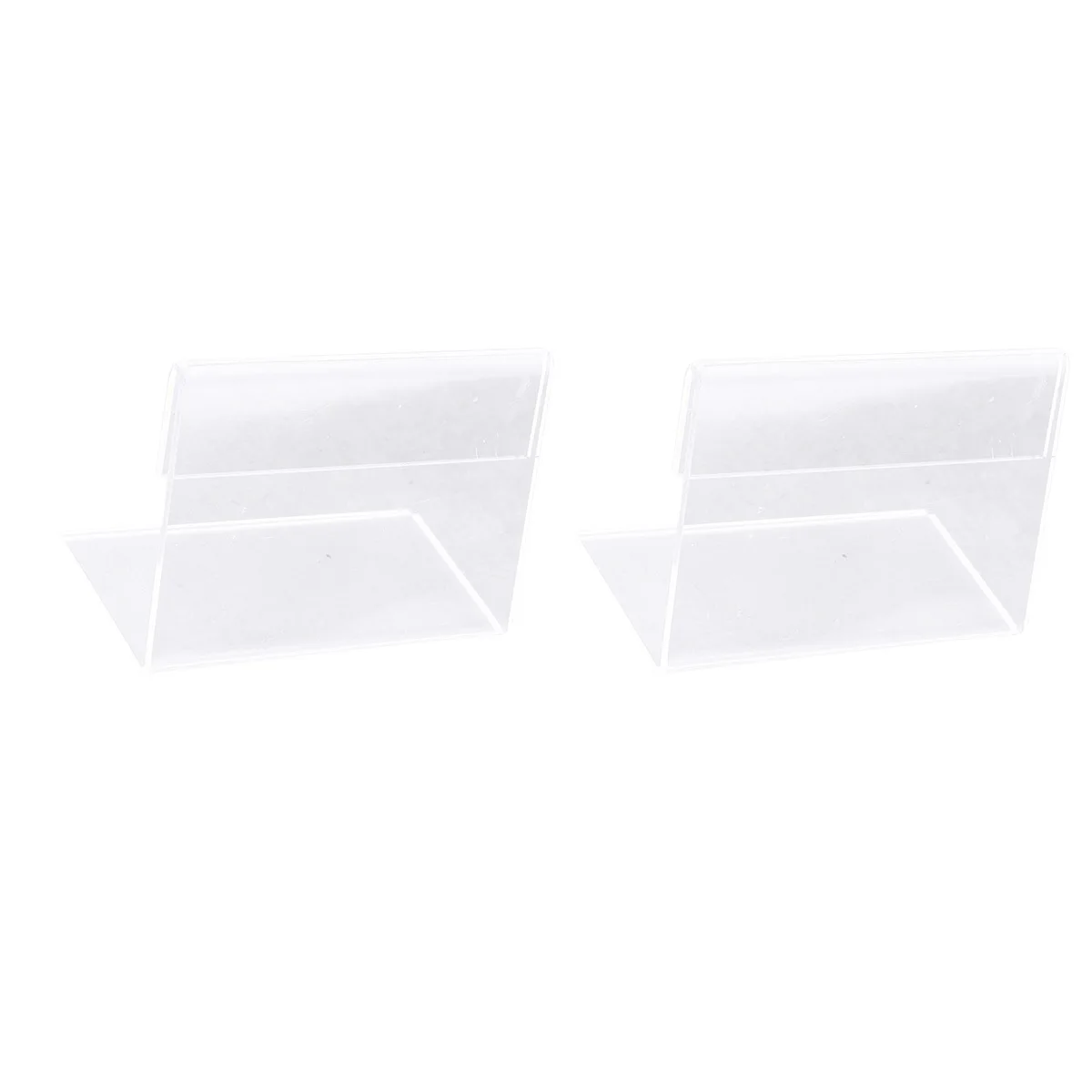 

10Pcs Acrylic Display Stand Transparent L Shape Holder Desktop Photo Paper Holder 40x55mm Office Meeting Store Use