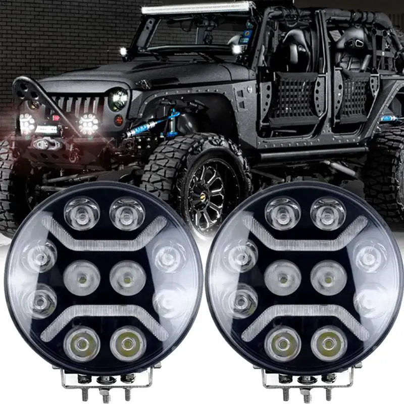 

9 Inch 90W Waterproof LED Work Light Round Spot Offroad Driving Light For Jeep Wrangler ATV UAZ SUV Truck Tractor Boat