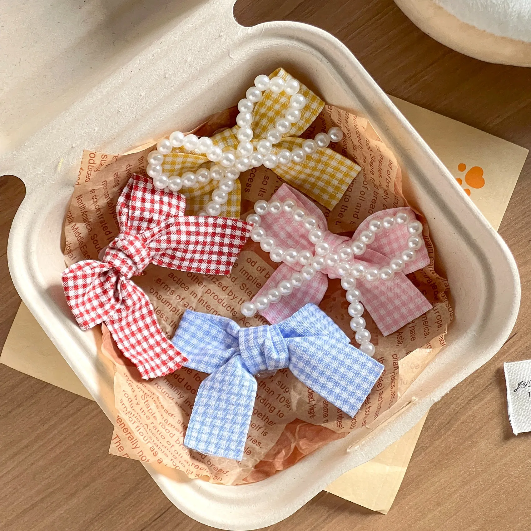 New 1PCS Removable Plaid Ribbon Bow Shoe Decorations Pearl Bow Shoelace Charms Clips Accessories for Women Girls Casual Sneakers